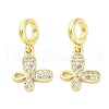 Brass Micro Pave Cubic Zirconia European Dangle Charms KK-D325-21G-01-1