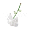 3Pcs 3 Colors Resin Flower Pendants PALLOY-TA00251-2