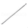 201 Stainless Steel Byzantine Chain Bracelet BJEW-S057-85-2