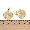 Brass Micro Pave Cubic Zirconia Pendants KK-C093-07G-3
