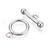 Non-Tarnish 304 Stainless Steel Ring Toggle Clasps STAS-A092-09I-P-2