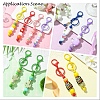 Spray Painted Alloy Bar Beadable Keychain for Jewelry Making DIY Crafts KEYC-A011-02E-3