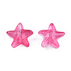 Transparent Spray Painted Glass Beads GLAA-N035-027-C04-2