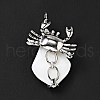 Natural White Shell Pendants SSHEL-C010-06P-2