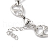 Non-Tarnish 304 Stainless Steel Hollow Teardrop Link Chain Bracelets for Women BJEW-B092-07P-3