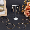 Beebeecraft 3 Pairs Brass Hoop Earrings for Women EJEW-BBC0001-66G-04-4