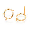 Brass Stud Earring Findings MAK-T011-13G-1-2