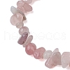 Natural Rose Quartz Beads Kids Bracelets BJEW-JB10611-08-3