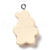 Opaque Resin Pendants RESI-C037-01G-2