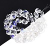 Electroplate Transparent Glass Beads Strands EGLA-N017-02A-2