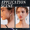 Beebeecraft 40 Pairs 4 Style Moon & Star 304 Stainless Steel Stud Earring Findings STAS-BBC0002-41-5