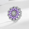 Flower Brass Micro Pave Cubic Zirconia Jewelry Set FS-WG0AAA8-01-4