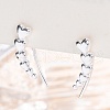 S999 Fine Silver Stud Earrings EJEW-F356-04S-4