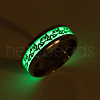 201 Stainless Steel Wide Band Finger Rings RJEW-T005-9-04-2