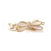 Brass Micro Pave Clear Cubic Zirconia Fold Over Clasps KK-S382-12G-01-1