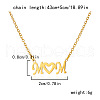 Mother's Day 304 Stainless Steel Word Mom Pendant Necklaces for Women FS-WG8A099-05-2
