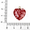 Handmade Millefiori Lampwork Heart Pendants LAMP-L080-01P-01-3