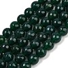 Natural Green Onyx Agate(Dyed & Heated) Beads Strands G-R009-A01-01-2