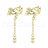 Rack Plating Brass Micro Pave Cubic Zirconia Cuff Earring EJEW-C086-08G-1