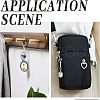 SUPERFINDINGS 4 Sets 4 Style Glass Pearl Beads & Cabochons Keychain HJEW-FH0001-20-6