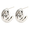 Rack Plating Brass Vortex Knot Dangle Stud Earrings EJEW-K245-33P-1