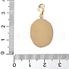 304 Stainless Steel Rhinestone Oval Pendant Decoration STAS-S165-38G-3