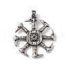 304 Stainless Steel Runa Eslavo Kolovrat Symbol Pendants STAS-G267-02AS-2