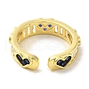 Brass Micro Pave Cubic Zirconia Rings for Women RJEW-E295-06G-3