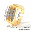 Brass Micro Pave Cubic Zirconia Cuff Open Rings IM2019-3-3