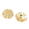 Brass Micro Pave Clear Cubic Zirconia Bead Caps KK-V015-32G-1