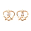 Brass with Glass Rhinestone Pendants KK-N254-64G-1