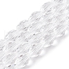 Transparent Glass Beads Strands EGLA-A037-T6x8mm-D01-1