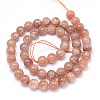Round Natural Grade B Sunstone Beads Strands X-G-F222-33-6mm-3