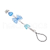 Acrylic & ABS Plastic Imitation Pearl & Tibetan Style Alloy Charms Mobile Straps HJEW-JM03112-5