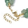 Natural Green Aventurine Chips & Pearl Beaded Bracelet BJEW-TA00349-01-3