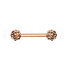 304 Stainless Steel Micro Pave Cubic Zirconia Nipple Rings WG2793F-18-1