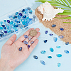   4Bags 2 Styles Transparent Glass Beads  Segmented Multi-color Beads GLAA-PH0003-25B-3