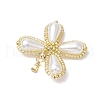 Glass Seed Beaded Butterfly Pendants PALLOY-MZ00555-4