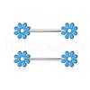 304 Stainless Steel Rhinestone Nipple Rings WGC7CE7-10-1