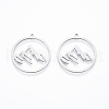 201 Stainless Steel Pendants STAS-N090-LA911-1-3