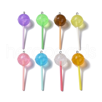 Luminous Translucent Resin Big Pendants RESI-D057-11-1