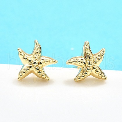 Brass Stud Earrings EJEW-H157-01G-04-1