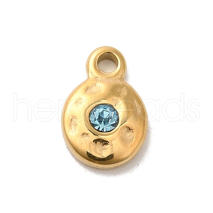 304 Stainless Steel Glass Pendants STAS-B074-02G-04-1