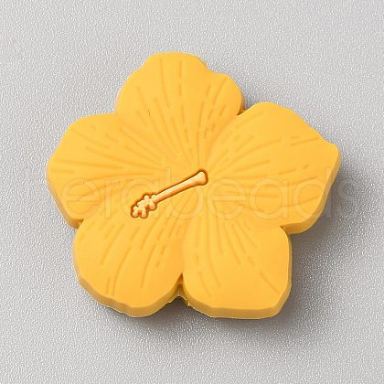 Flower Food Grade Eco-Friendly Silicone Focal Beads SIL-CJC0012-05A-1