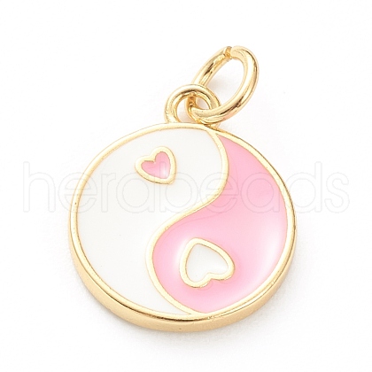 Brass Enamel Pendants KK-P200-11C-G-1