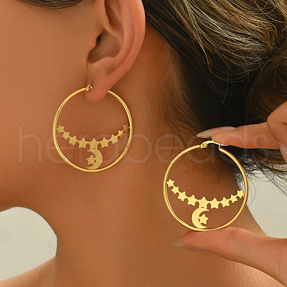 Stainless Steel Hoop Earrings MZ8679-1-1