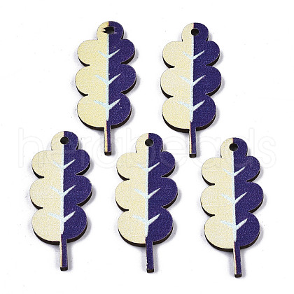 Printed Basswood Pendants WOOD-N006-57-1