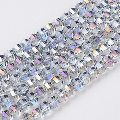 Electroplate Glass Beads Strands EGLA-L012-A-FR03-1