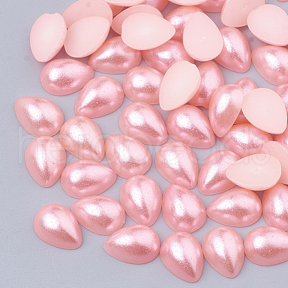 ABS Plastic Imitation Pearl Cabochons SACR-R749-6x4mm-Z17-1