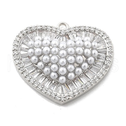 Brass Micro Pave Cubic Zirconia Pendants KK-L228-09P-1